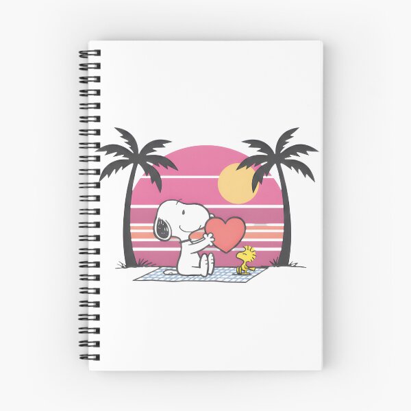 Item preview, Snoopy Woodstock Valentine Retro Beach Sunset ⭐⭐⭐⭐⭐ designed and sold by smileSeries.