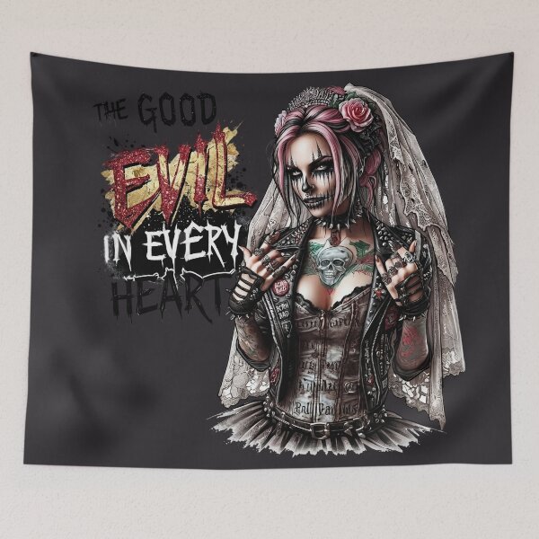 Item preview, Evil Heart Bride Leather Jacket designed and sold by Voodoo Store Paranormal Collections.