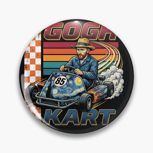 Item preview, Gogh Kart Starry Night Racing Retro Art Mashup designed and sold by AdyKurniawan.