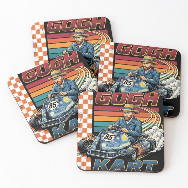Item preview, Gogh Kart Starry Night Racing Retro Art Mashup designed and sold by AdyKurniawan.