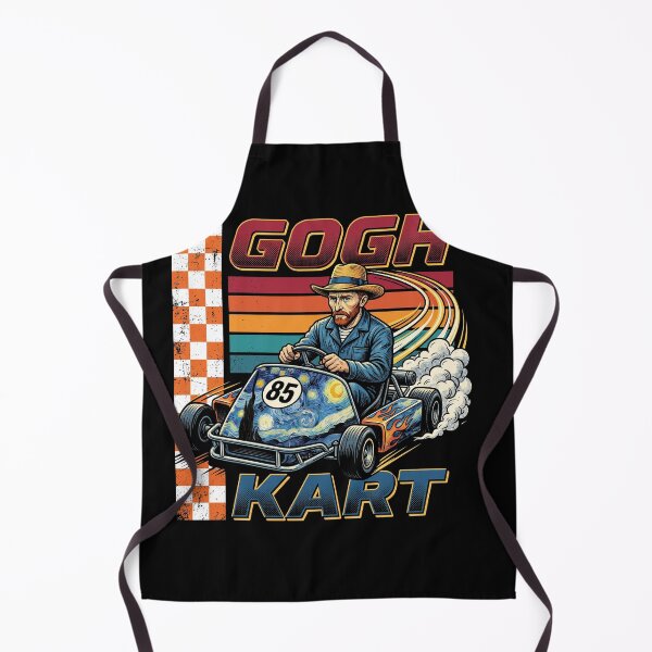 Item preview, Gogh Kart Starry Night Racing Retro Art Mashup designed and sold by AdyKurniawan.