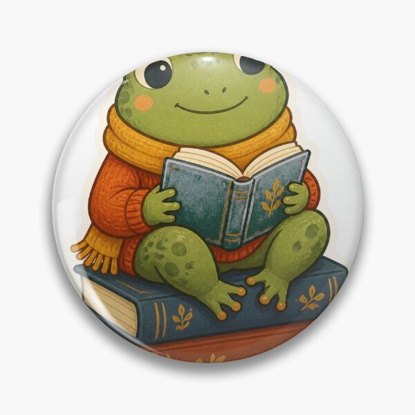 Item preview, Cozy Bookish Frog designed and sold by LuckyStore4.
