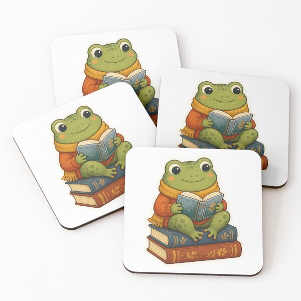 Item preview, Cozy Bookish Frog designed and sold by LuckyStore4.