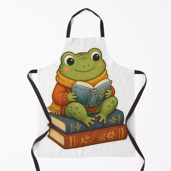 Item preview, Cozy Bookish Frog designed and sold by LuckyStore4.