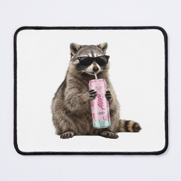 Item preview, Cool Raccoon Drinking Energy Drink Sunglasses Funny Trash Panda Caffeine Lover designed and sold by raedattia.
