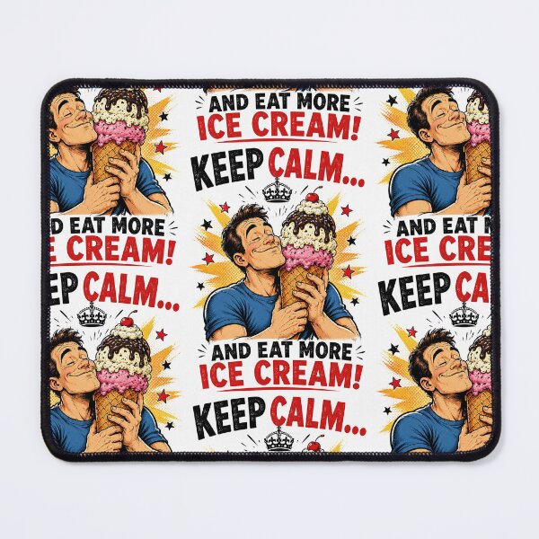 Item preview, Keep Calm and Eat More Ice Cream designed and sold by Mad Axle Studios.