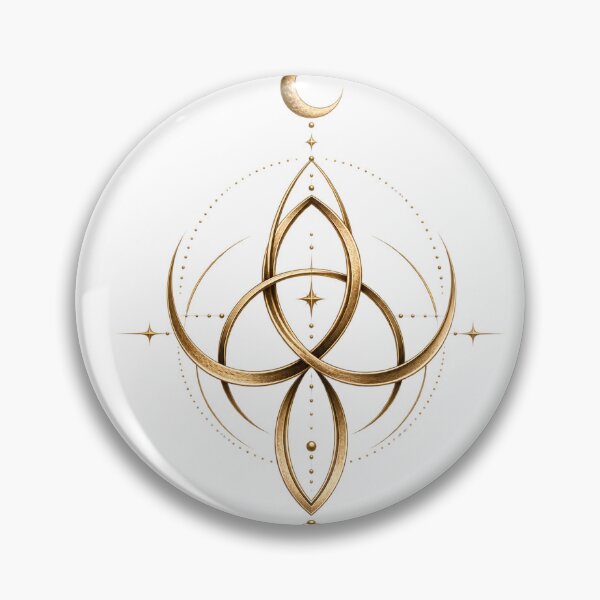 Item preview, Eternal Moon | Golden Celestial Geometric Symbol designed and sold by CalmMandala.
