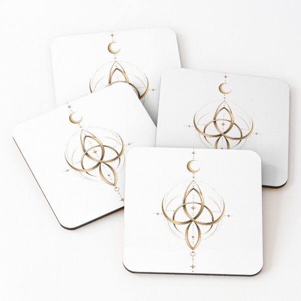 Item preview, Eternal Moon | Golden Celestial Geometric Symbol designed and sold by CalmMandala.