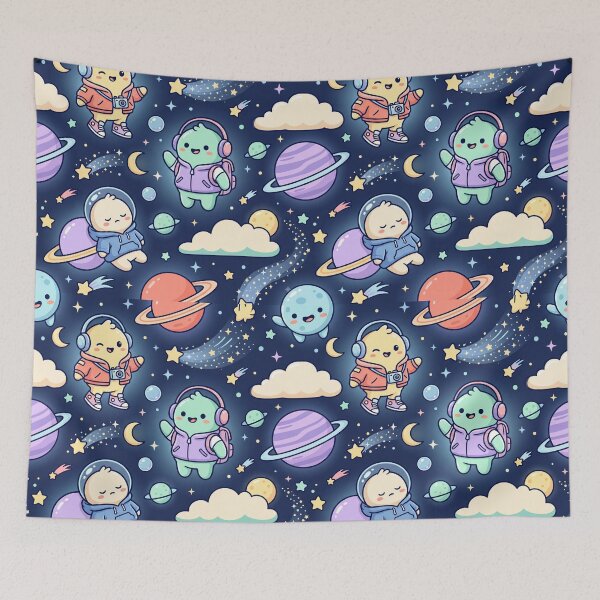Item preview, Pocket Planet Pals | Cute Cartoon Space Seamless Pattern | Gen Z Unisex Aesthetic designed and sold by AP Digi Store.