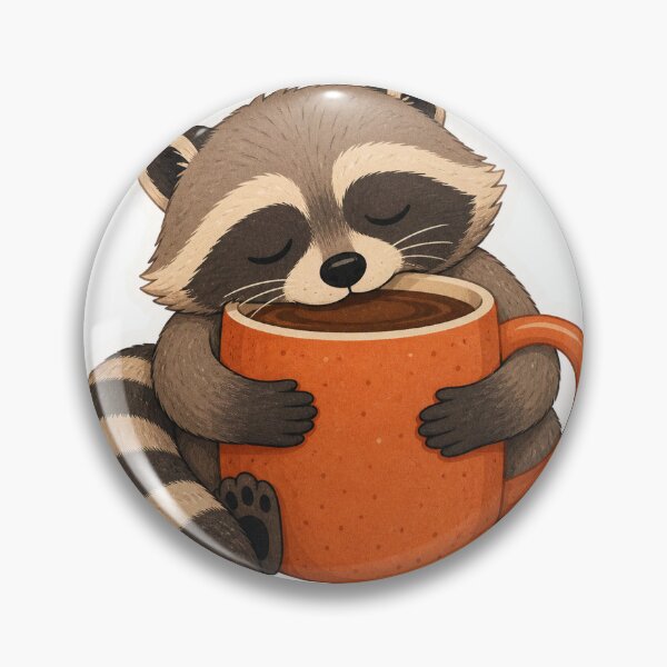 Item preview, Sleepy Coffee Raccoon designed and sold by LuckyStore4.