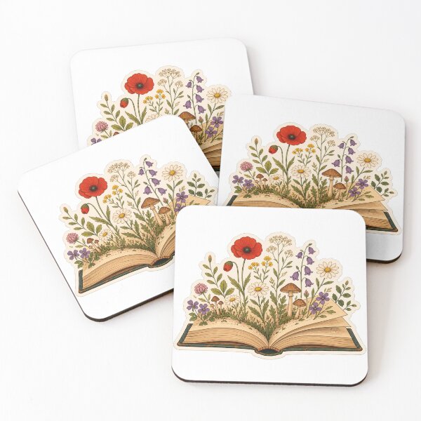Item preview, Wildflowers Growing From Book designed and sold by LuckyStore4.