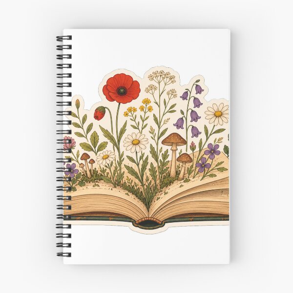 Item preview, Wildflowers Growing From Book designed and sold by LuckyStore4.