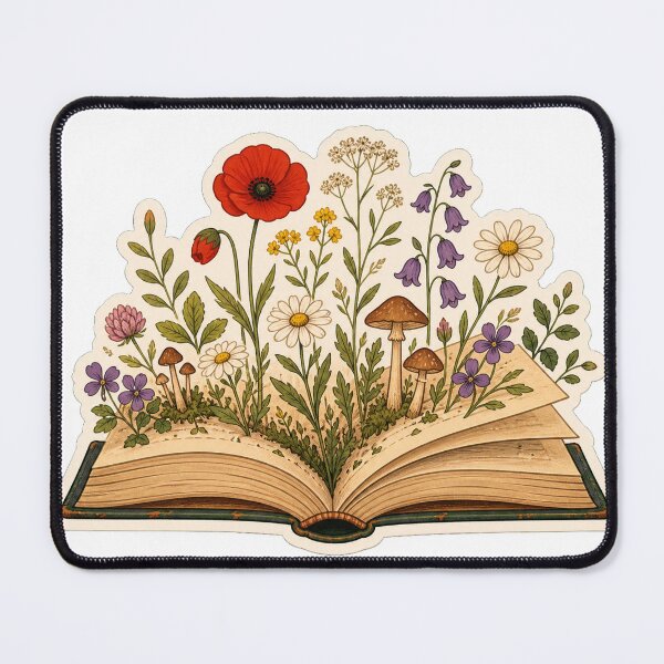 Item preview, Wildflowers Growing From Book designed and sold by LuckyStore4.