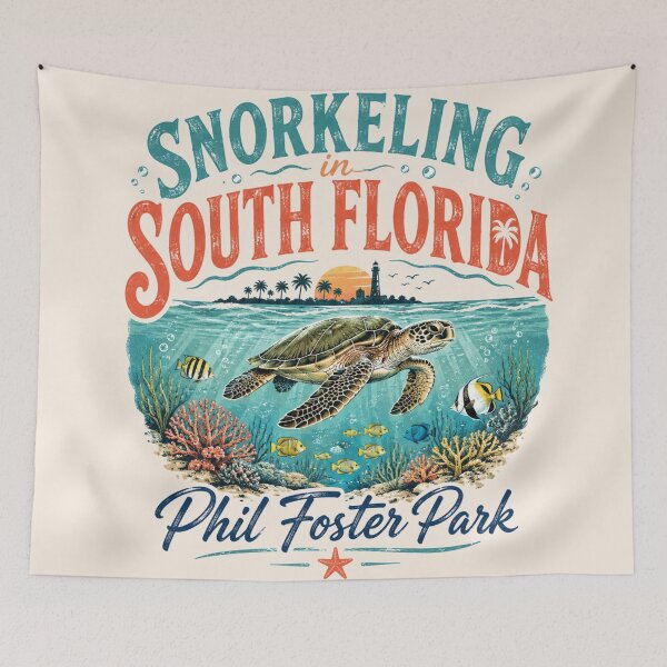 Item preview, Snorkeling In South Florida Sea Turtle Phil Foster Park Vintage Dive designed and sold by Yellowriversss.