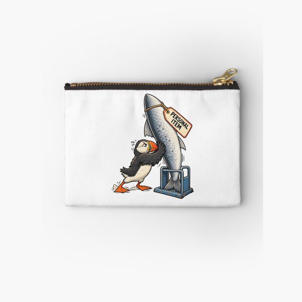 Item preview, Funny Puffin Personal Item Fish Airport Bird Humor designed and sold by Concrete Coffee Studio.