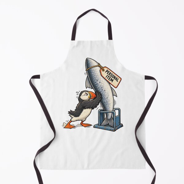 Item preview, Funny Puffin Personal Item Fish Airport Bird Humor designed and sold by Concrete Coffee Studio.