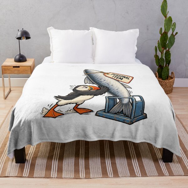 Item preview, Funny Puffin Personal Item Fish Airport Bird Humor designed and sold by Concrete Coffee Studio.
