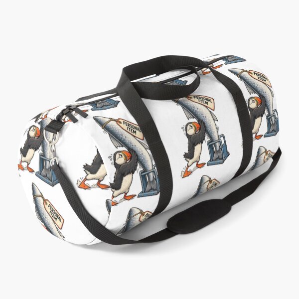 Item preview, Funny Puffin Personal Item Fish Airport Bird Humor designed and sold by Concrete Coffee Studio.