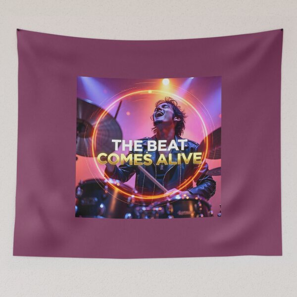 Item preview, The Beat Comes Alive Concert Poster: 3D Lenticular Drummer Hands Canvas designed and sold by Creative-RE.