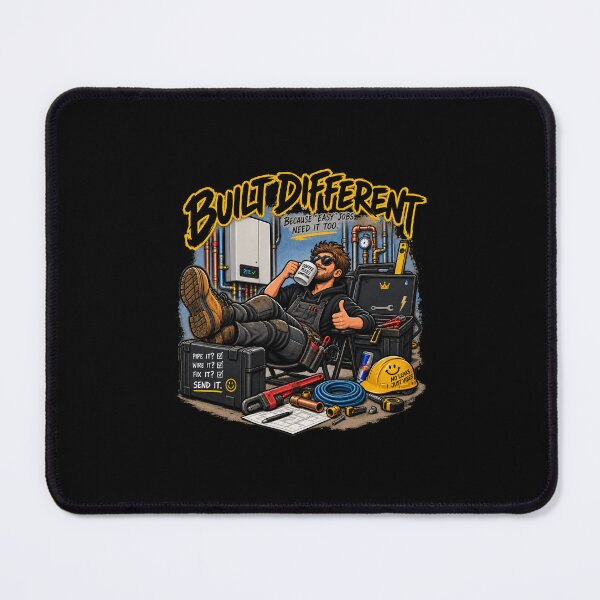 Item preview, Built Different Tradesman Comic Art designed and sold by CrestlineDesign.