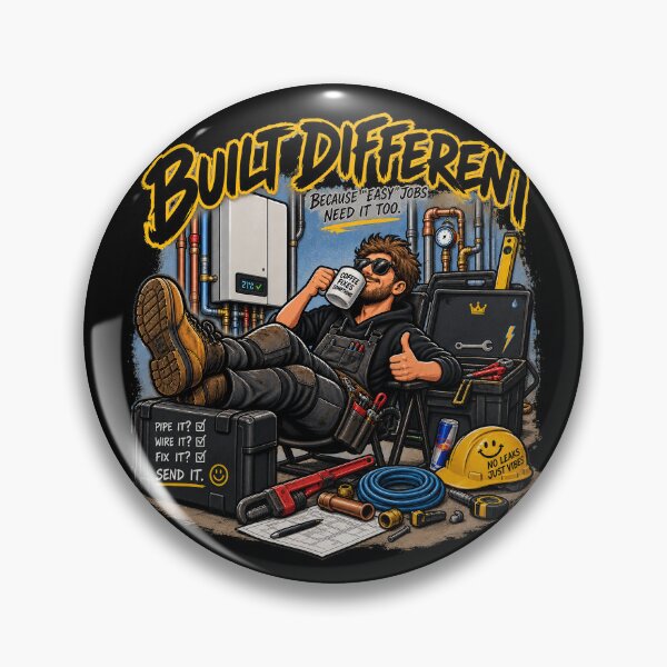 Item preview, Built Different Tradesman Comic Art designed and sold by CrestlineDesign.
