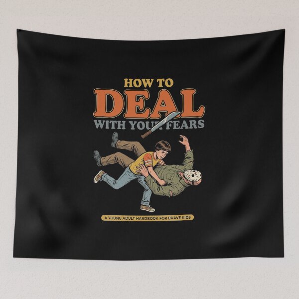 Item preview, How To Deal With Your Fears Retro Slasher Survival Guide designed and sold by AdyKurniawan.