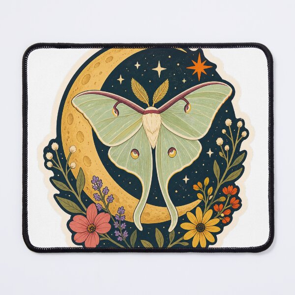 Item preview, Celestial Moth and Moon designed and sold by LuckyStore4.