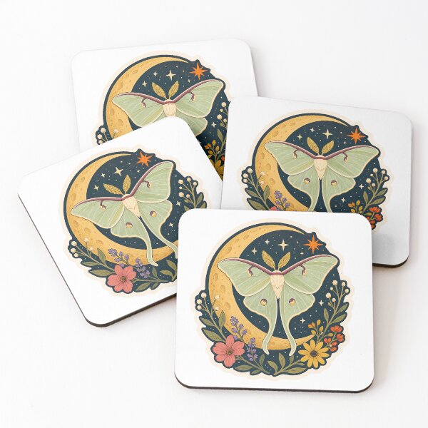 Item preview, Celestial Moth and Moon designed and sold by LuckyStore4.
