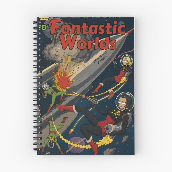 Item preview, Retro Comic Cover Fantastic Worlds designed and sold by SideQuest - Scribbled Chaos!.