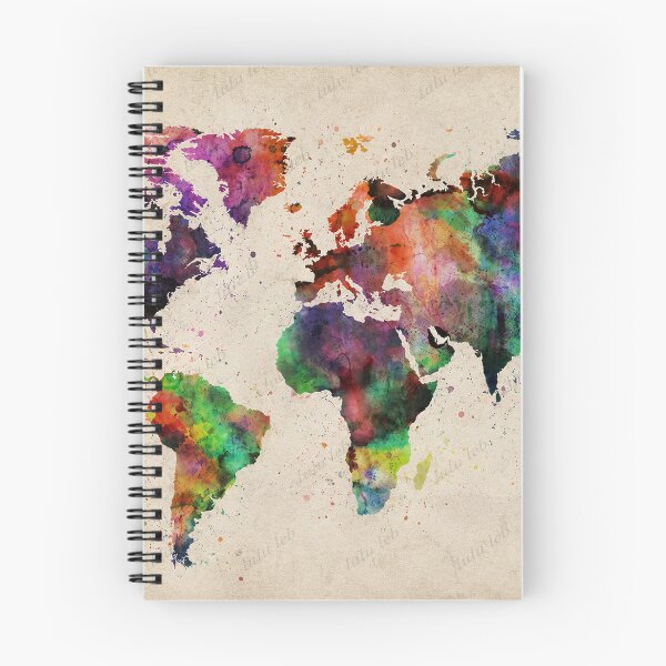 Item preview, Vintage worldmap colorsplash designed and sold by LuluLeb.