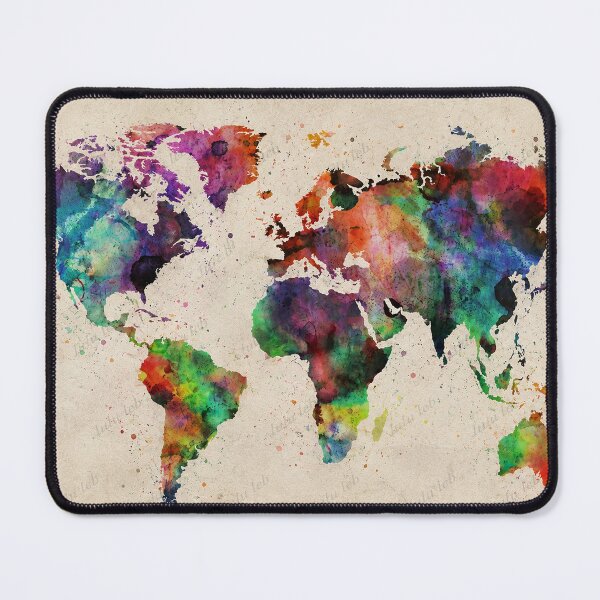 Item preview, Vintage worldmap colorsplash designed and sold by LuluLeb.