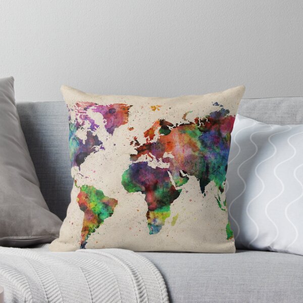 Item preview, Vintage worldmap colorsplash designed and sold by LuluLeb.