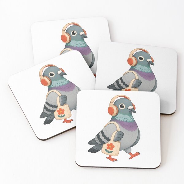 Item preview, City Pigeon With Headphones designed and sold by LuckyStore4.