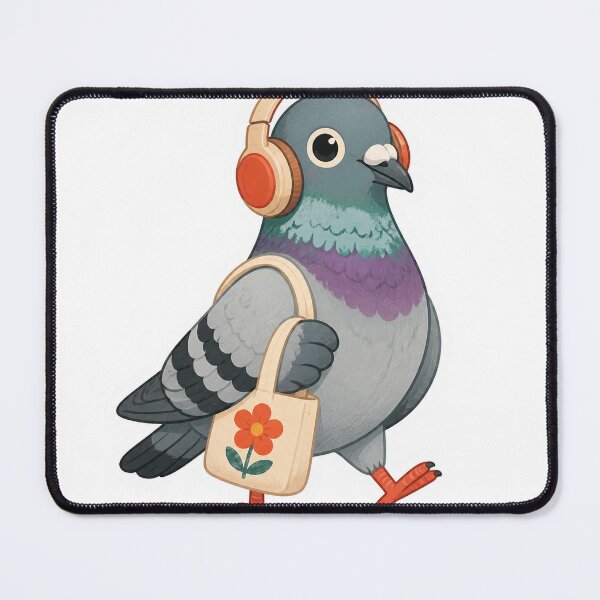 Item preview, City Pigeon With Headphones designed and sold by LuckyStore4.