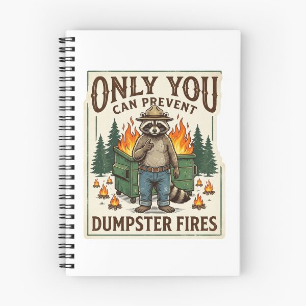 Item preview, Only You Can Prevent Dumpster Fires Funny Raccoon Park Ranger Sarcastic Parody designed and sold by raedattia.