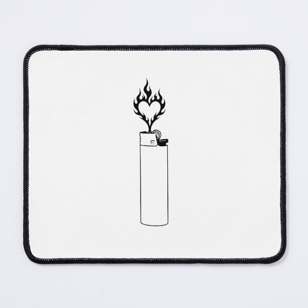 Item preview, Gothic Flame Heart Lighter Tattoo Y2k designed and sold by curethecat.