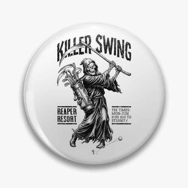 Item preview, Golf Halloween Grim Reaper Skeleton Golfer Killer Swing designed and sold by GrandeDuc.