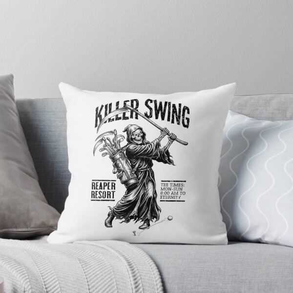 Item preview, Golf Halloween Grim Reaper Skeleton Golfer Killer Swing designed and sold by GrandeDuc.