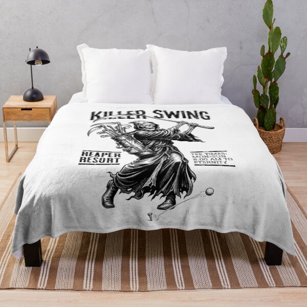 Item preview, Golf Halloween Grim Reaper Skeleton Golfer Killer Swing designed and sold by GrandeDuc.