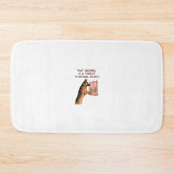 Item preview, Squirrel National Security Threat German Shepherd Art designed and sold by SarcasmAndSpite.