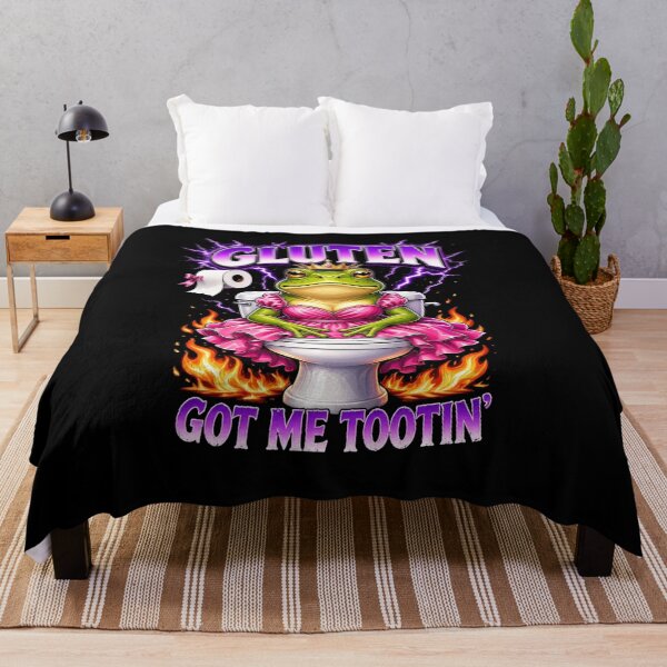 Item preview, Gluten Got Me Tootin Funny Sarcastic Gluten Frog Meme Celiac designed and sold by CF_VintageDesign.