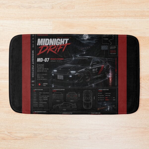 Item preview, MD-07 Stealth Runner | JDM Touge Night Drift Car Wall Art designed and sold by MidnightPistons.