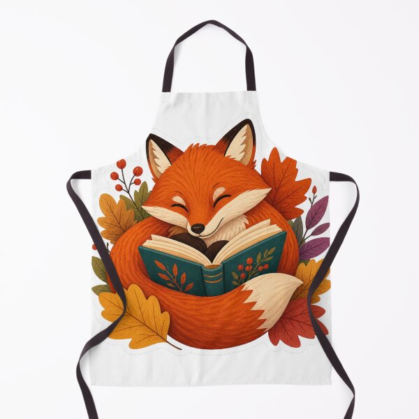 Item preview, Cozy Autumn Reading Fox designed and sold by LuckyStore4.