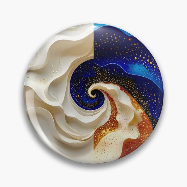 Item preview, Abstract Waves in White and Blue designed and sold by Vicky Brago-Mitchell®.