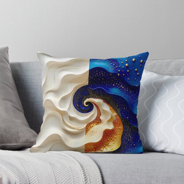 Item preview, Abstract Waves in White and Blue designed and sold by Vicky Brago-Mitchell®.