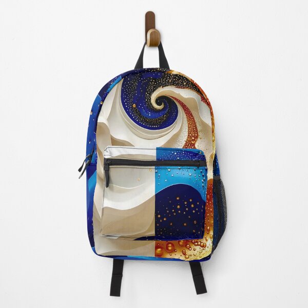Item preview, Abstract Waves in White and Blue designed and sold by Vicky Brago-Mitchell®.