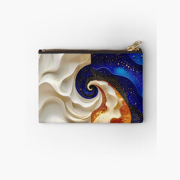 Item preview, Abstract Waves in White and Blue designed and sold by Vicky Brago-Mitchell®.