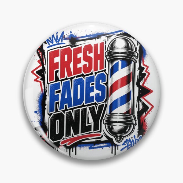 Item preview, Fresh Fades Only Graffiti Barber Pole Streetwear Art designed and sold by Barber MD Culture.