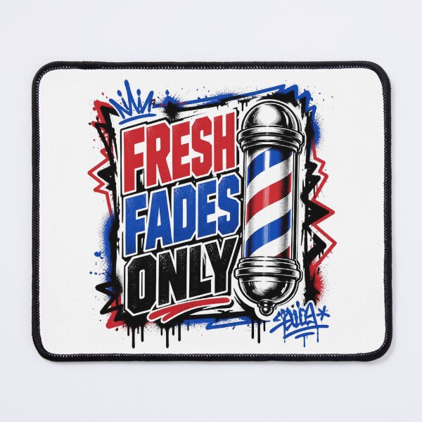 Item preview, Fresh Fades Only Graffiti Barber Pole Streetwear Art designed and sold by Barber MD Culture.