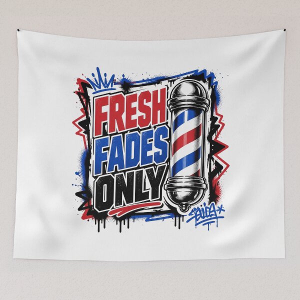 Item preview, Fresh Fades Only Graffiti Barber Pole Streetwear Art designed and sold by Barber MD Culture.